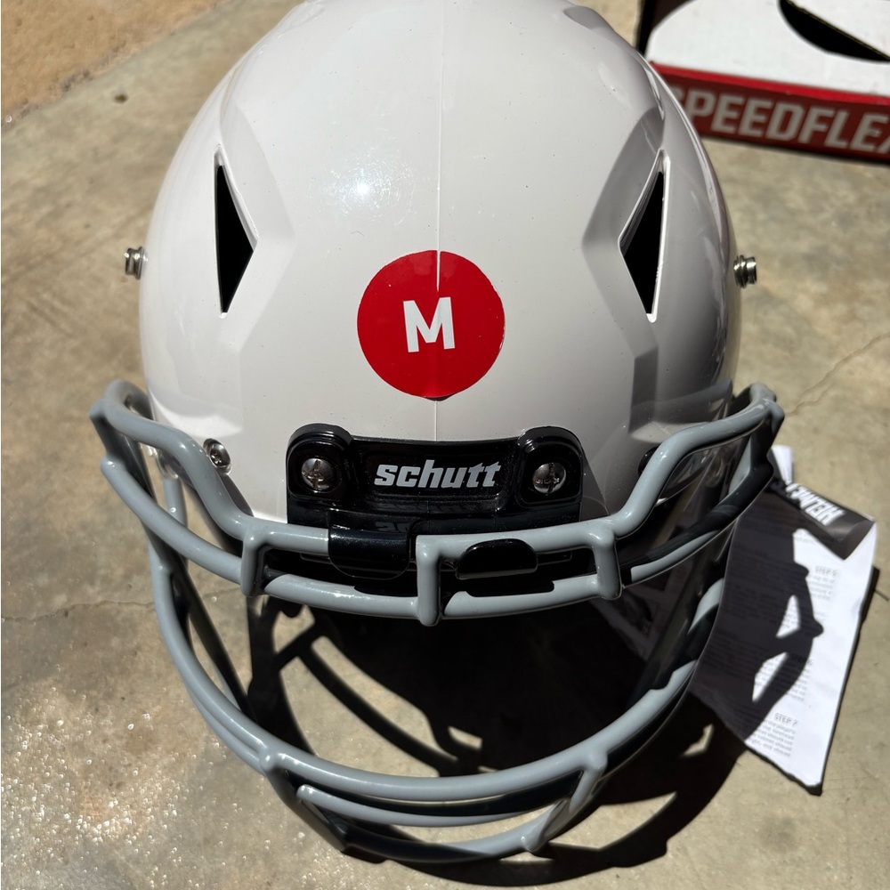 Schutt White Football Helmet